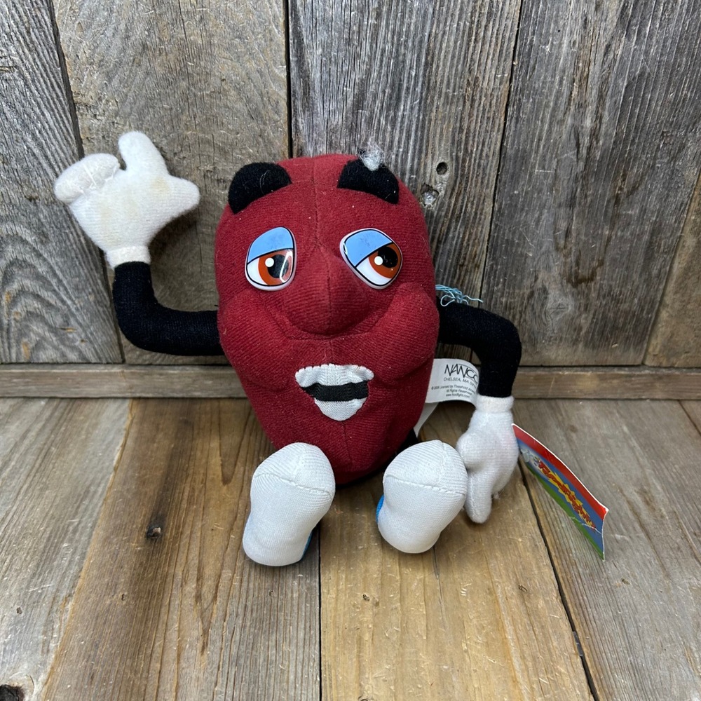 Foodfight Movie Plush Red Bean Character 2006 Toyco Nanco 7 Inch Vintage Toy